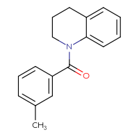Chemical structure of 1-(3-methylbenzoyl)-1,2,3,4-tetrahydroquinoline - CSSB00046125651