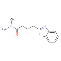 Chemical structure of 4-(1,3-benzothiazol-2-yl)-N,N-dimethylbutanamide - CSSB00918945110