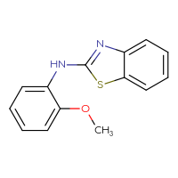 Chemical structure of N-(2-methoxyphenyl)-1,3-benzothiazol-2-amine - CSSB00000595042