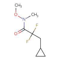 Chemical structure of 3-cyclopropyl-2,2-difluoro-N-methoxy-N-methylpropanamide - CSSB00118782396