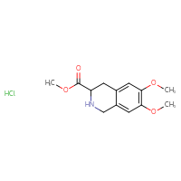 Chemical structure of methyl 6,7-dimethoxy-1,2,3,4-tetrahydroisoquinoline-3-carboxylate hydrochloride - CSSB00025708288