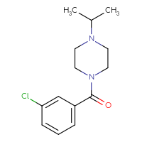 Chemical structure of 1-(3-chlorobenzoyl)-4-(propan-2-yl)piperazine - CSSB00046133022
