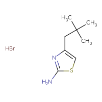 Chemical structure of 4-(2,2-dimethylpropyl)-1,3-thiazol-2-amine hydrobromide - CSSB03549771045