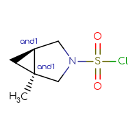 Chemical structure of rac-(1R,5S)-1-methyl-3-azabicyclo[3.1.0]hexane-3-sulfonyl chloride - CSSB02125770182