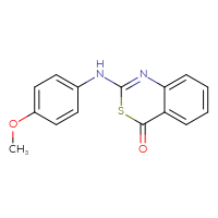 Chemical structure of 2-[(4-methoxyphenyl)amino]-4H-3,1-benzothiazin-4-one - CSSB00028088957