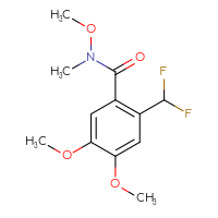 Chemical structure of 2-(difluoromethyl)-N,4,5-trimethoxy-N-methylbenzamide - CSSB15072410691