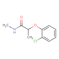 Chemical structure of 2-(2-chlorophenoxy)-N-methylpropanamide - CSSB00000204231