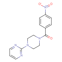 Chemical structure of 2-[4-(4-nitrobenzoyl)piperazin-1-yl]pyrimidine - CSSB00020623595
