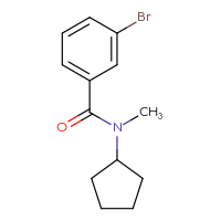 Chemical structure of 3-bromo-N-cyclopentyl-N-methylbenzamide - CSSB00000234023
