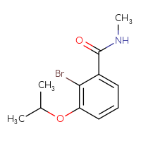 Chemical structure of 2-bromo-N-methyl-3-(propan-2-yloxy)benzamide - CSSB00160567421
