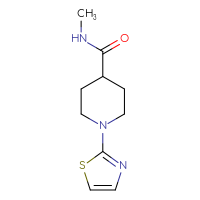Chemical structure of N-methyl-1-(1,3-thiazol-2-yl)piperidine-4-carboxamide - CSSB01992225058