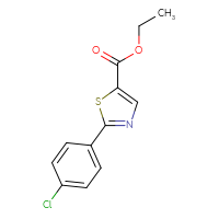 Chemical structure of ethyl 2-(4-chlorophenyl)-1,3-thiazole-5-carboxylate - CSSB00020631305