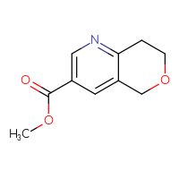 Chemical structure of methyl 5H,7H,8H-pyrano[4,3-b]pyridine-3-carboxylate - CSSB00053156149