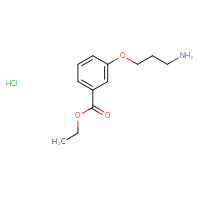 Chemical structure of ethyl 3-(3-aminopropoxy)benzoate hydrochloride - CSSB20963519842