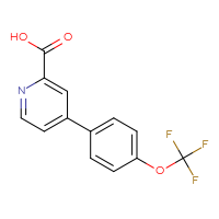 Chemical structure of 4-[4-(trifluoromethoxy)phenyl]pyridine-2-carboxylic acid - CSSB00020620186