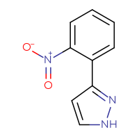 Chemical structure of 3-(2-nitrophenyl)-1H-pyrazole - CSSB00011219670