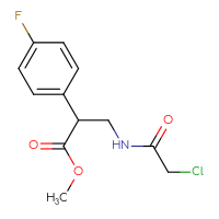 Chemical structure of methyl 3-(2-chloroacetamido)-2-(4-fluorophenyl)propanoate - CSSB01876348590