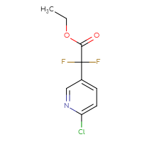 Chemical structure of ethyl 2-(6-chloropyridin-3-yl)-2,2-difluoroacetate - CSSB00102690704