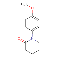 Chemical structure of 1-(4-methoxyphenyl)piperidin-2-one - CSSB00000020199