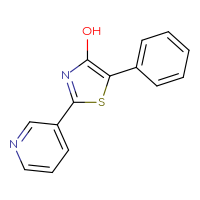 Chemical structure of 5-phenyl-2-(pyridin-3-yl)-1,3-thiazol-4-ol - CSSB00025728809