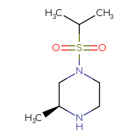 Chemical structure of (3S)-3-methyl-1-(propane-2-sulfonyl)piperazine - CSSB00013743041