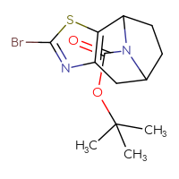 Chemical structure of tert-butyl 4-bromo-3-thia-5,11-diazatricyclo[6.2.1.0²,⁶]undeca-2(6),4-diene-11-carboxylate - CSSB00161000144
