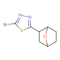 Chemical structure of 2-bromo-5-{7-oxabicyclo[2.2.1]heptan-2-yl}-1,3,4-thiadiazole - CSSB00015661416