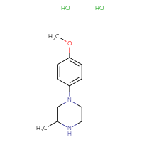 Chemical structure of 1-(4-methoxyphenyl)-3-methylpiperazine dihydrochloride - CSSB00015187571