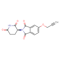 Chemical structure of 2-[(3S)-2,6-dioxopiperidin-3-yl]-5-(prop-2-yn-1-yloxy)-2,3-dihydro-1H-isoindole-1,3-dione - CSSB06446549564