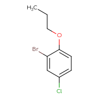 Chemical structure of 2-bromo-4-chloro-1-propoxybenzene - CSSB00000171686