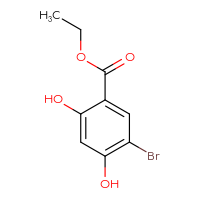 Chemical structure of ethyl 5-bromo-2,4-dihydroxybenzoate - CSSB00010230410