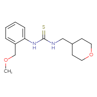 Chemical structure of 3-[2-(methoxymethyl)phenyl]-1-[(oxan-4-yl)methyl]thiourea - CSSB01039190571