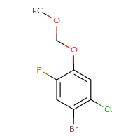 Chemical structure of 1-bromo-2-chloro-5-fluoro-4-(methoxymethoxy)benzene - CSSB03439810023