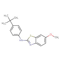 Chemical structure of N-(4-tert-butylphenyl)-6-methoxy-1,3-benzothiazol-2-amine - CSSB00020652114