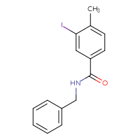 Chemical structure of N-benzyl-3-iodo-4-methylbenzamide - CSSB00020579397