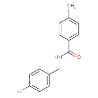 Chemical structure of N-[(4-chlorophenyl)methyl]-4-methylbenzamide - CSSB00027985351
