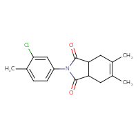 Chemical structure of 2-(3-chloro-4-methylphenyl)-5,6-dimethyl-2,3,3a,4,7,7a-hexahydro-1H-isoindole-1,3-dione - CSSB00121705290