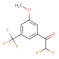 Chemical structure of 2,2-difluoro-1-[3-methoxy-5-(trifluoromethyl)phenyl]ethan-1-one - CSSB06383184531