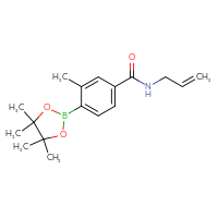 Chemical structure of 3-methyl-N-(prop-2-en-1-yl)-4-(4,4,5,5-tetramethyl-1,3,2-dioxaborolan-2-yl)benzamide - CSSB02519443610