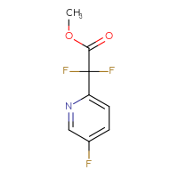 Chemical structure of methyl 2,2-difluoro-2-(5-fluoropyridin-2-yl)acetate - CSSB00016028748