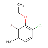 Chemical structure of 2-bromo-4-chloro-3-ethoxy-1-methylbenzene - CSSB00135223145