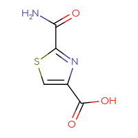 Chemical structure of 2-carbamoyl-1,3-thiazole-4-carboxylic acid - CSSB00013622633