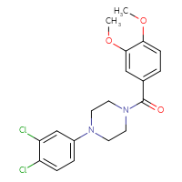 Chemical structure of 1-(3,4-dichlorophenyl)-4-(3,4-dimethoxybenzoyl)piperazine - CSSB00047616226