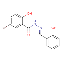 Chemical structure of 5-bromo-2-hydroxy-N'-[(E)-(2-hydroxyphenyl)methylidene]benzohydrazide - CSSB00132411555