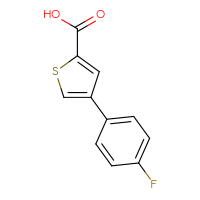 Chemical structure of 4-(4-fluorophenyl)thiophene-2-carboxylic acid - CSSB00010062247