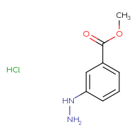 Chemical structure of methyl 3-hydrazinylbenzoate hydrochloride - CSSB00000697659