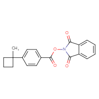 Chemical structure of 1,3-dioxo-2,3-dihydro-1H-isoindol-2-yl 4-(1-methylcyclobutyl)benzoate - CSSB17484204937