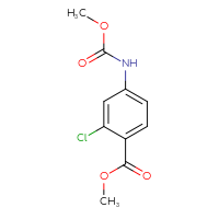 Chemical structure of methyl 2-chloro-4-[(methoxycarbonyl)amino]benzoate - CSSB01994419402