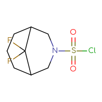 Chemical structure of 9,9-difluoro-3-azabicyclo[3.3.1]nonane-3-sulfonyl chloride - CSSB02497294995