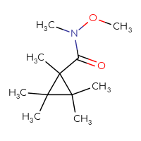Chemical structure of N-methoxy-N,1,2,2,3,3-hexamethylcyclopropane-1-carboxamide - CSSB00116692951